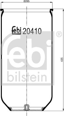 Febi Bilstein 20410 - Кожух пневматичної ресори autozip.com.ua