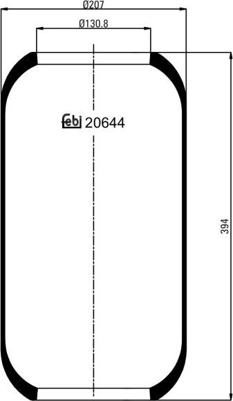 FEBI Bilstein 20644 - Кожух пневматичної ресори autozip.com.ua