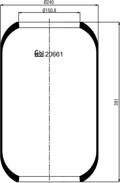 FEBI Bilstein 20661 - Кожух пневматичної ресори autozip.com.ua