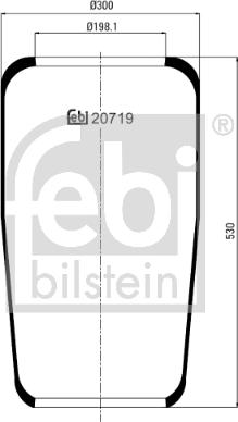 FEBI Bilstein 20719 - Кожух пневматичної ресори autozip.com.ua