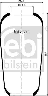 Febi Bilstein 20713 - Кожух пневматичної ресори autozip.com.ua