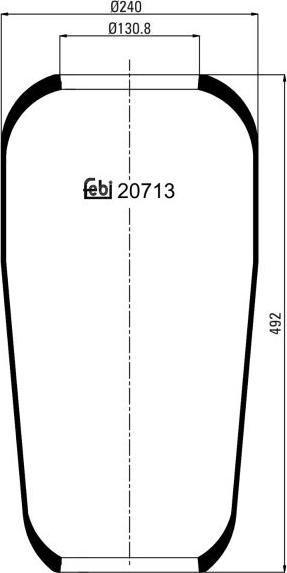 FEBI Bilstein 20713 - Кожух пневматичної ресори autozip.com.ua