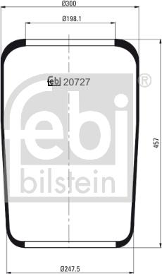 Febi Bilstein 20727 - Кожух пневматичної ресори autozip.com.ua