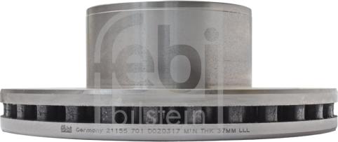 Febi Bilstein 21155 - Гальмівний диск autozip.com.ua