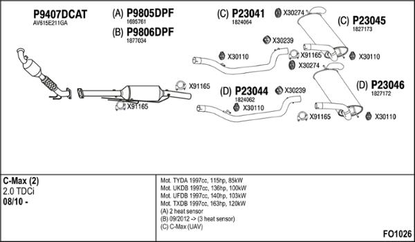 Fenno FO1026 - Система випуску ОГ autozip.com.ua