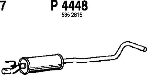 Fenno P4448 - Середній глушник вихлопних газів autozip.com.ua