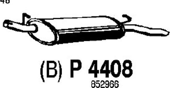 Fenno P4408 - Глушник вихлопних газів кінцевий autozip.com.ua