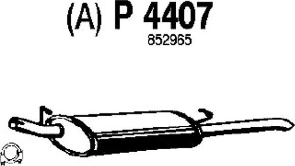 Fenno P4407 - Глушник вихлопних газів кінцевий autozip.com.ua