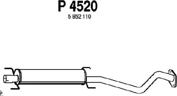 Fenno P4520 - Середній глушник вихлопних газів autozip.com.ua