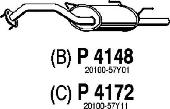 Fenno P4148 - Глушник вихлопних газів кінцевий autozip.com.ua