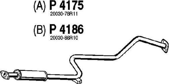 Fenno P4186 - Середній глушник вихлопних газів autozip.com.ua