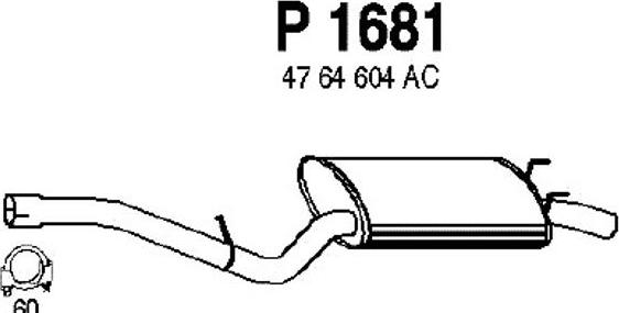 Fenno P1681 - Глушник вихлопних газів кінцевий autozip.com.ua