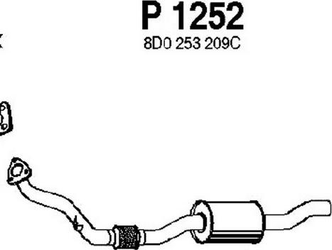 Fenno P1252 - Середній глушник вихлопних газів autozip.com.ua