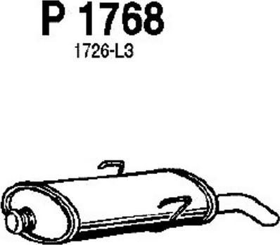 Fenno P1768 - Глушник вихлопних газів кінцевий autozip.com.ua