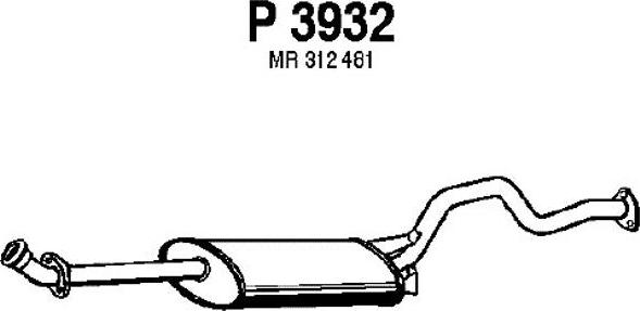 Fenno P3932 - Середній глушник вихлопних газів autozip.com.ua