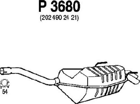 Fenno P3680 - Глушник вихлопних газів кінцевий autozip.com.ua