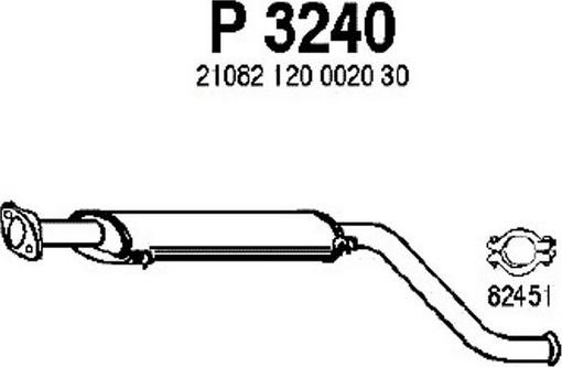 Fenno P3240 - Середній глушник вихлопних газів autozip.com.ua