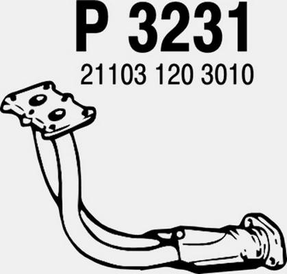 Fenno P3231 - Труба вихлопного газу autozip.com.ua