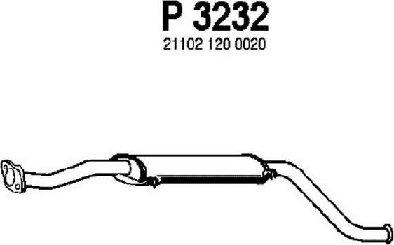 Fenno P3232 - Середній глушник вихлопних газів autozip.com.ua