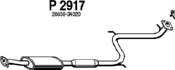 Fenno P2917 - Середній глушник вихлопних газів autozip.com.ua