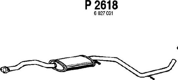 Fenno P2618 - Середній глушник вихлопних газів autozip.com.ua