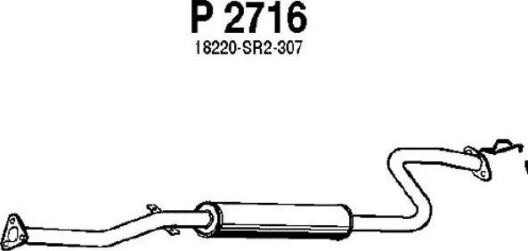 Fenno P2716 - Середній глушник вихлопних газів autozip.com.ua