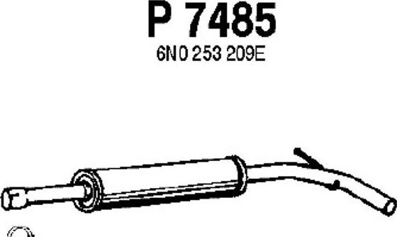 Fenno P7485 - Середній глушник вихлопних газів autozip.com.ua