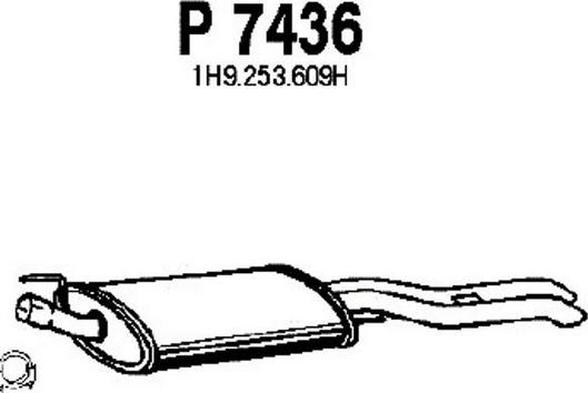 Fenno P7436 - Глушник вихлопних газів кінцевий autozip.com.ua