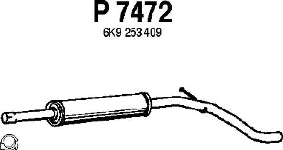 Fenno P7472 - Середній глушник вихлопних газів autozip.com.ua