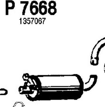 Fenno P7668 - Середній глушник вихлопних газів autozip.com.ua