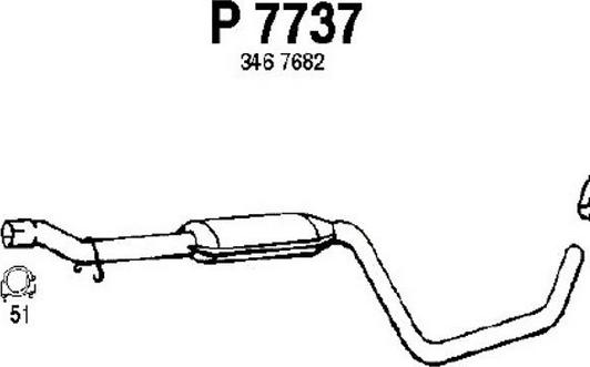 Fenno P7737 - Середній глушник вихлопних газів autozip.com.ua