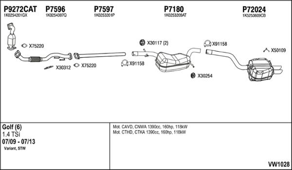 Fenno VW1028 - Система випуску ОГ autozip.com.ua