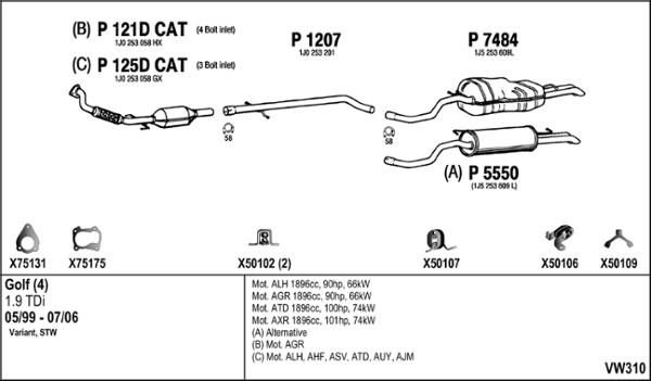 Fenno VW310 - Система випуску ОГ autozip.com.ua