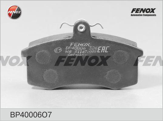 Fenox BP40006O7 - Гальмівні колодки, дискові гальма autozip.com.ua