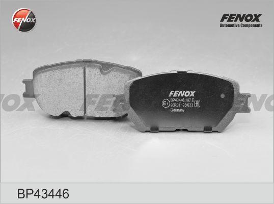 Fenox BP43446 - Гальмівні колодки, дискові гальма autozip.com.ua
