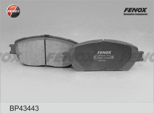 Fenox BP43443 - Гальмівні колодки, дискові гальма autozip.com.ua