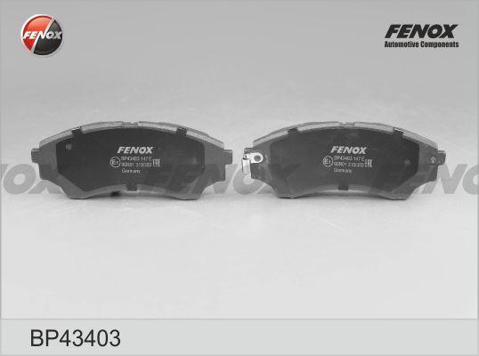 Fenox BP43403 - Гальмівні колодки, дискові гальма autozip.com.ua