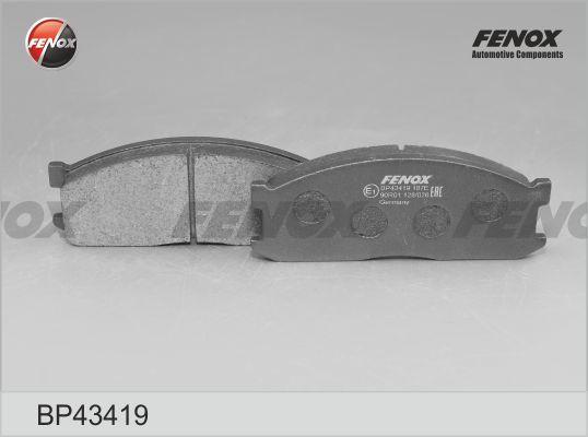 Fenox BP43419 - Гальмівні колодки, дискові гальма autozip.com.ua