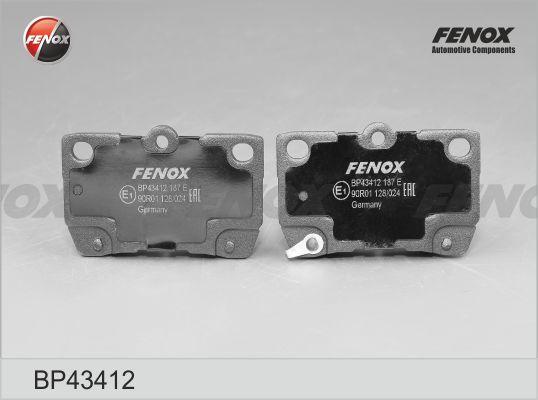Fenox BP43412 - Гальмівні колодки, дискові гальма autozip.com.ua