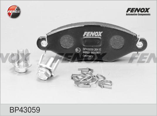 Fenox BP43059 - Гальмівні колодки, дискові гальма autozip.com.ua