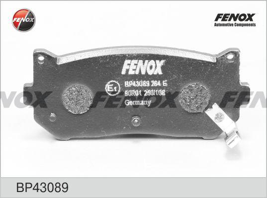 Fenox BP43089 - Гальмівні колодки, дискові гальма autozip.com.ua