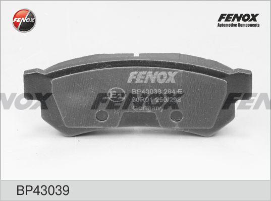 Fenox BP43039 - Гальмівні колодки, дискові гальма autozip.com.ua