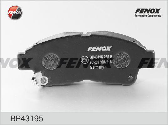 Fenox BP43195 - Гальмівні колодки, дискові гальма autozip.com.ua