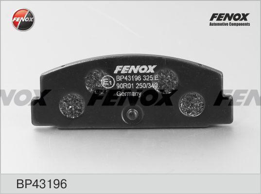 Fenox BP43196 - Гальмівні колодки, дискові гальма autozip.com.ua