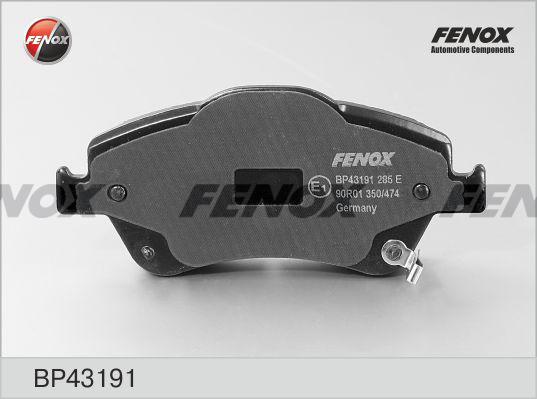 Fenox BP43191 - Гальмівні колодки, дискові гальма autozip.com.ua