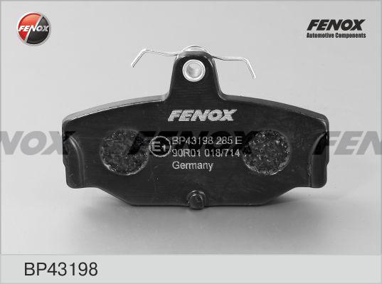 Fenox BP43198 - Гальмівні колодки, дискові гальма autozip.com.ua