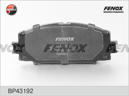 Fenox BP43192 - Гальмівні колодки, дискові гальма autozip.com.ua