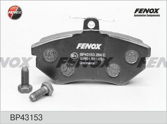 Fenox BP43153 - Гальмівні колодки, дискові гальма autozip.com.ua