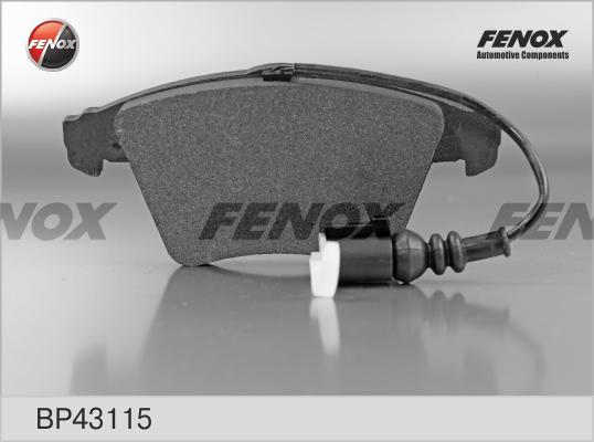 Fenox BP43115 - Гальмівні колодки, дискові гальма autozip.com.ua