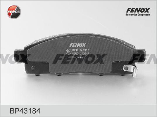 Fenox BP43184 - Гальмівні колодки, дискові гальма autozip.com.ua